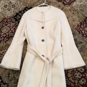 Bebe off White Coat 50% off